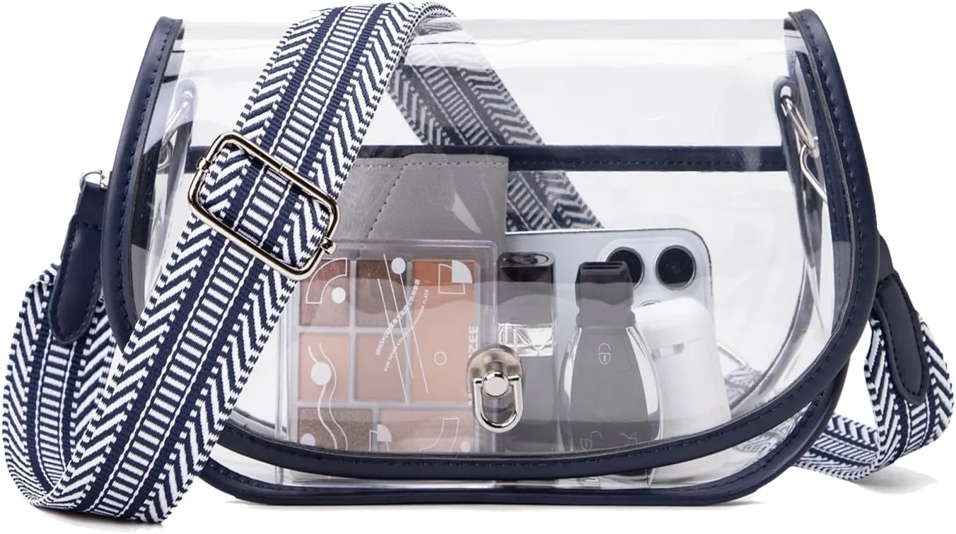 Clear Crossbody Bag Stadium Approved for Women，clear Bags for Stadium Events,clear Purse for Concerts