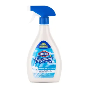 Clorox Fraganzia Refresher Spray 22oz Morning Sky | Multi-Use Fabric Refresher Spray in Morning Sky Scent | 22 Ounce Fabric Spray, Room Freshening Spray