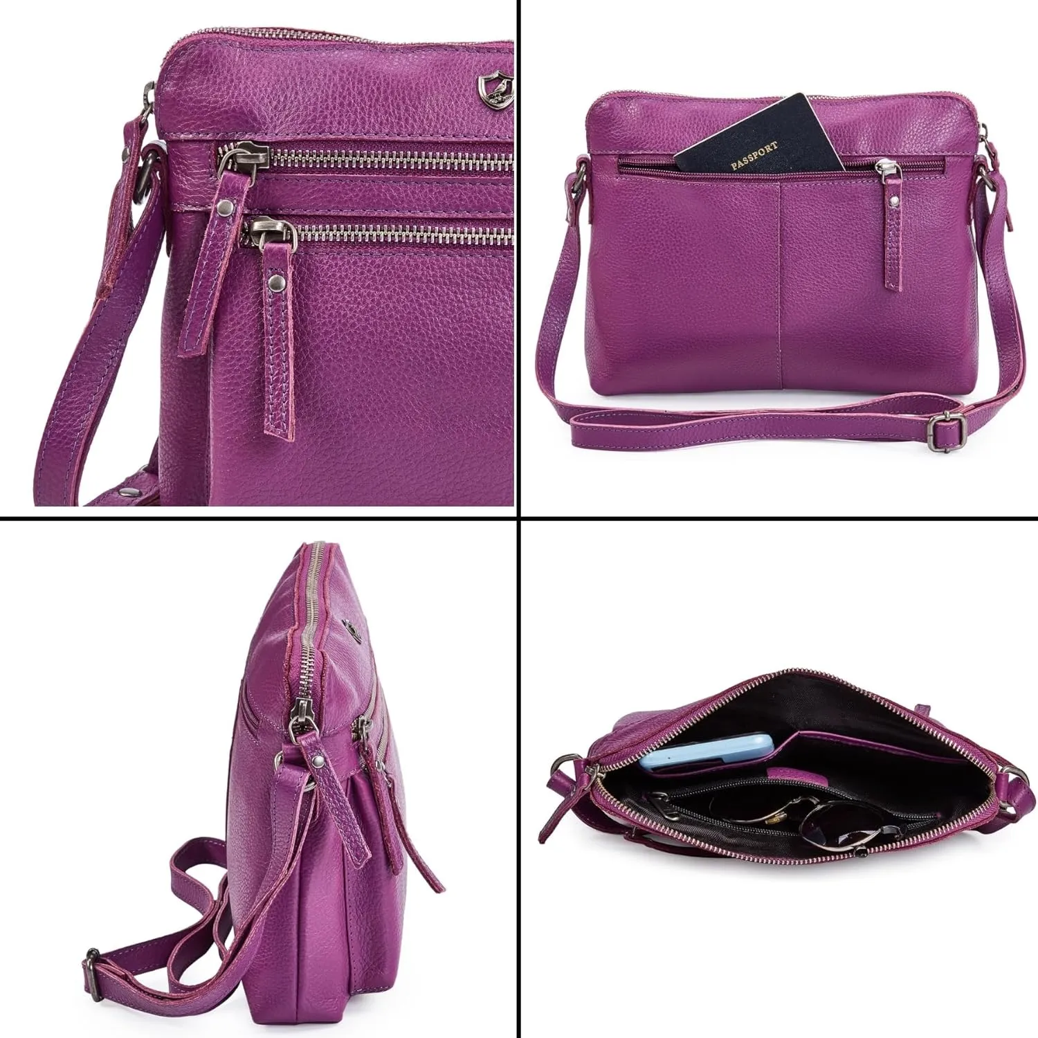 Cochoa Real Leather Soft Crossbody Bags for Women Small Purse Trendy Shoulder Sling Travel Crossover