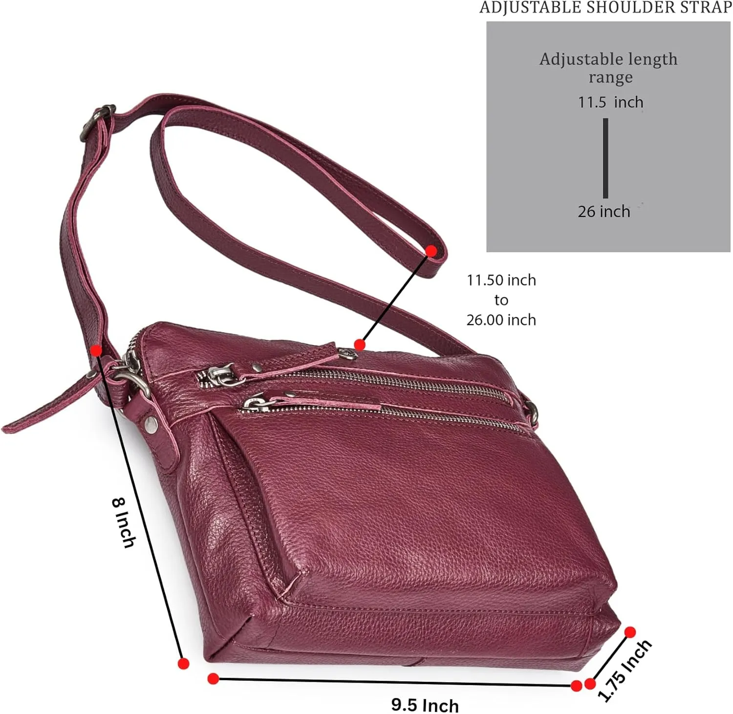 Cochoa Real Leather Soft Crossbody Bags for Women Small Purse Trendy Shoulder Sling Travel Crossover