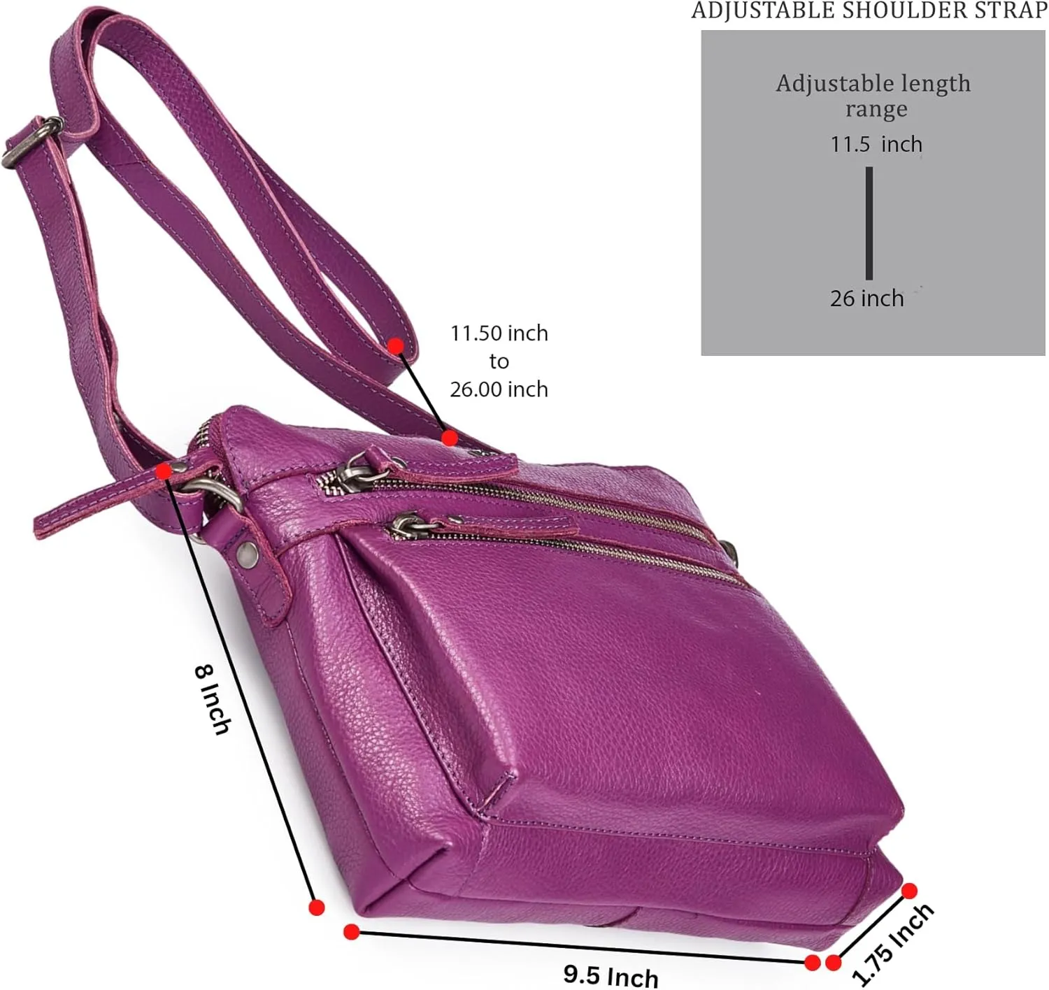 Cochoa Real Leather Soft Crossbody Bags for Women Small Purse Trendy Shoulder Sling Travel Crossover