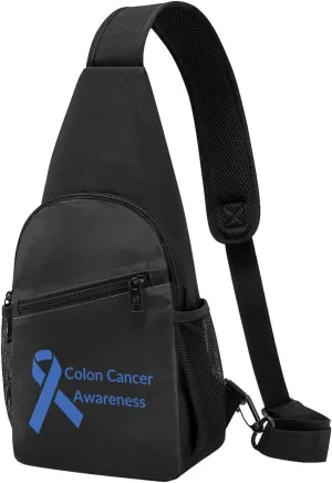 Colon Cancer Awareness Chest Pack Leisure Shoulder Crossbody Chest Bag