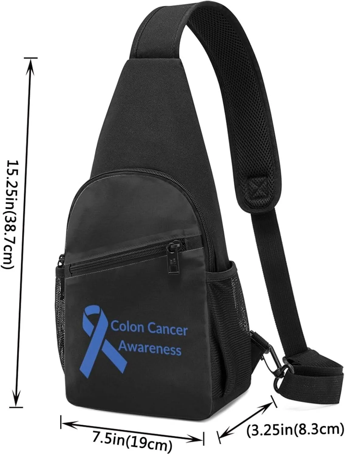 Colon Cancer Awareness Chest Pack Leisure Shoulder Crossbody Chest Bag