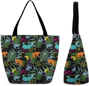 Colorful Frogs Print Tote Bags Handbags for Women Fashion Shoulder Bags Shoulder Handbag.