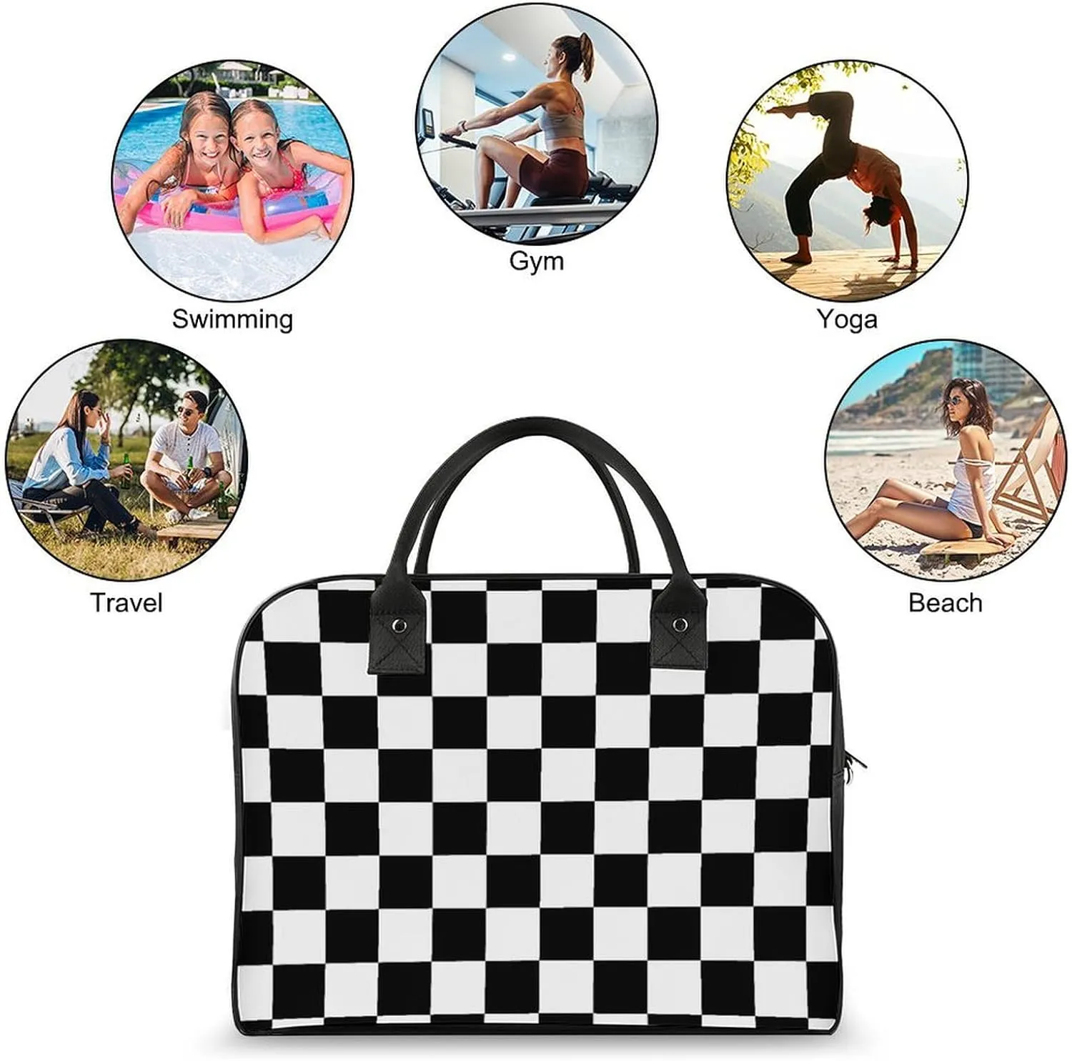 Colorful Graffiti Patterns Travel Handbag with A Large Capacity Design That Can Be Reused
