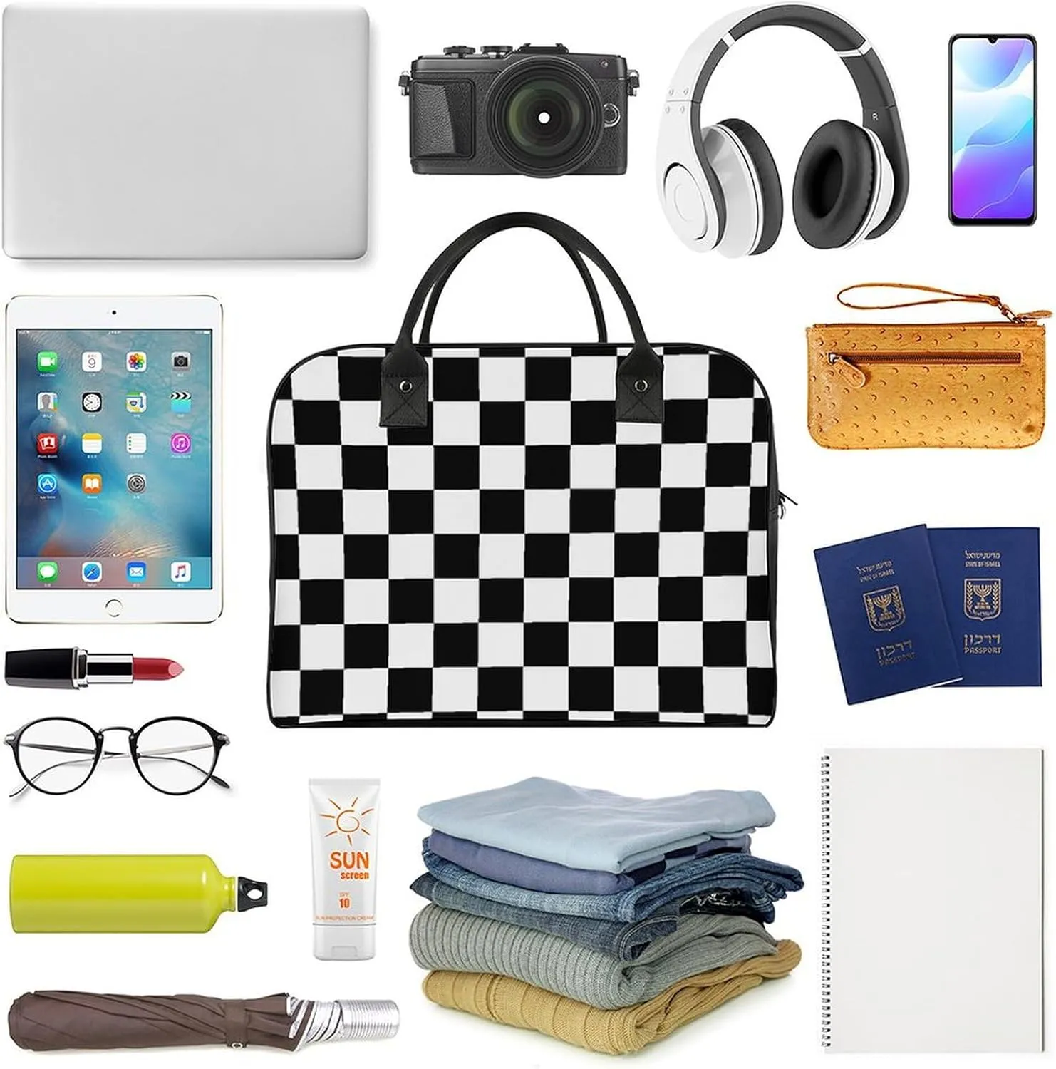Colorful Graffiti Patterns Travel Handbag with A Large Capacity Design That Can Be Reused