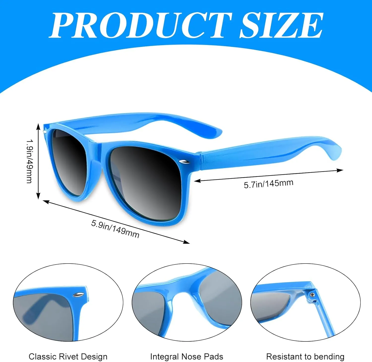 Colorful Party Sunglasses Bulk 20 Packs for Wedding Beach Summer Pool Party Supplies Goodie Bags Stuffers