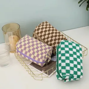 Colorful Plaid Makeup Bags