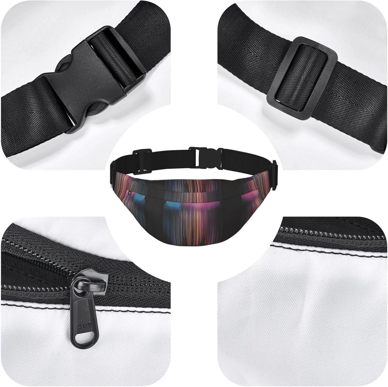 Colorful rainbow rain Fashion Crossbody Appearance High capacity outdoor with Adjustable Comfortable Work Leisure Versatile