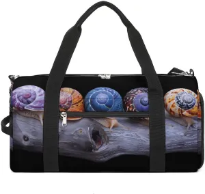 Colorful Snails Funny Gym Bag Travel Duffel Bags Carry On Weekender Overnight Bag for Women Men
