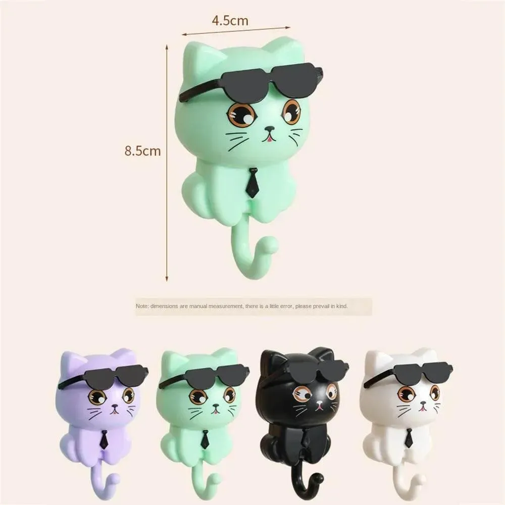 Cool Cat Sunglasses Wall Hooks - Fun Cat Entryway Decor