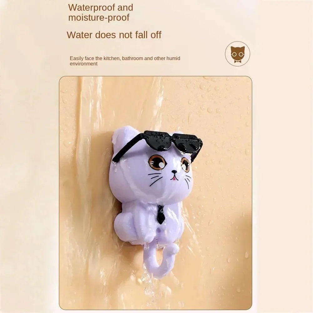 Cool Cat Sunglasses Wall Hooks - Fun Cat Entryway Decor
