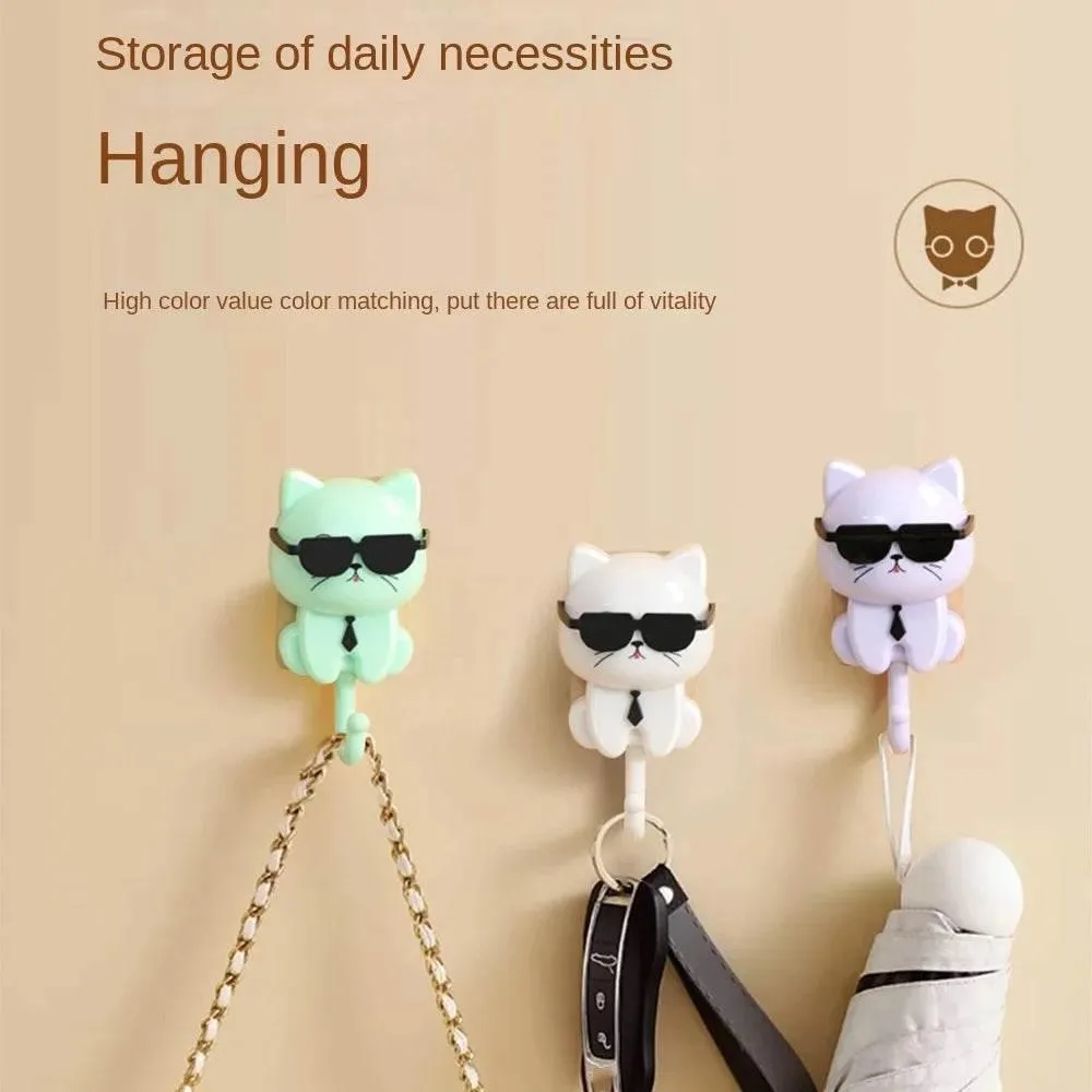 Cool Cat Sunglasses Wall Hooks - Fun Cat Entryway Decor