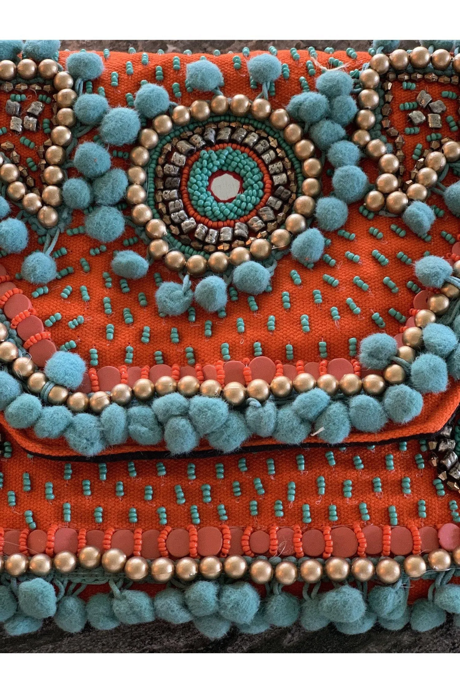 Coral and Teal Sunset Handbag