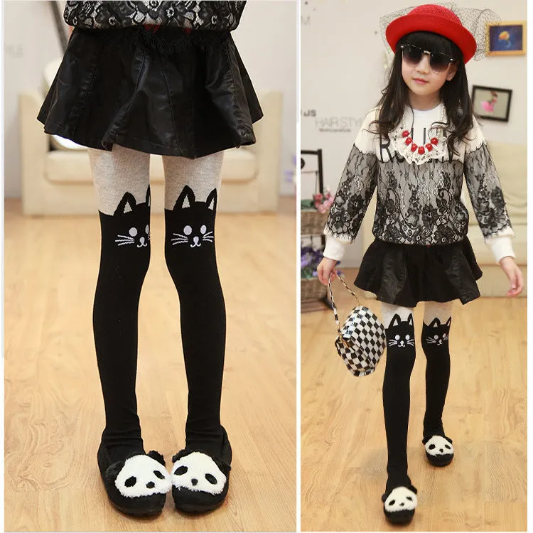 Cotton Splicing Dance Socks Children's Fake High Stockings