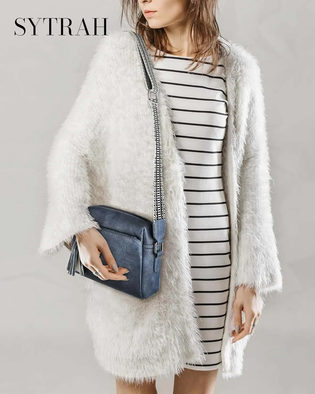 Crossbody Bags for Women, Crossbody Purse Soft Leather Purses for Women Shoulder Handbags with Tassel