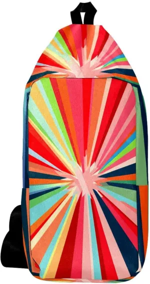 Crossbody Bags for Women,Crossbody Bag Men,Small Sling Bag,Colorful Stripes Rainbow Swirls,Crossbody Purse