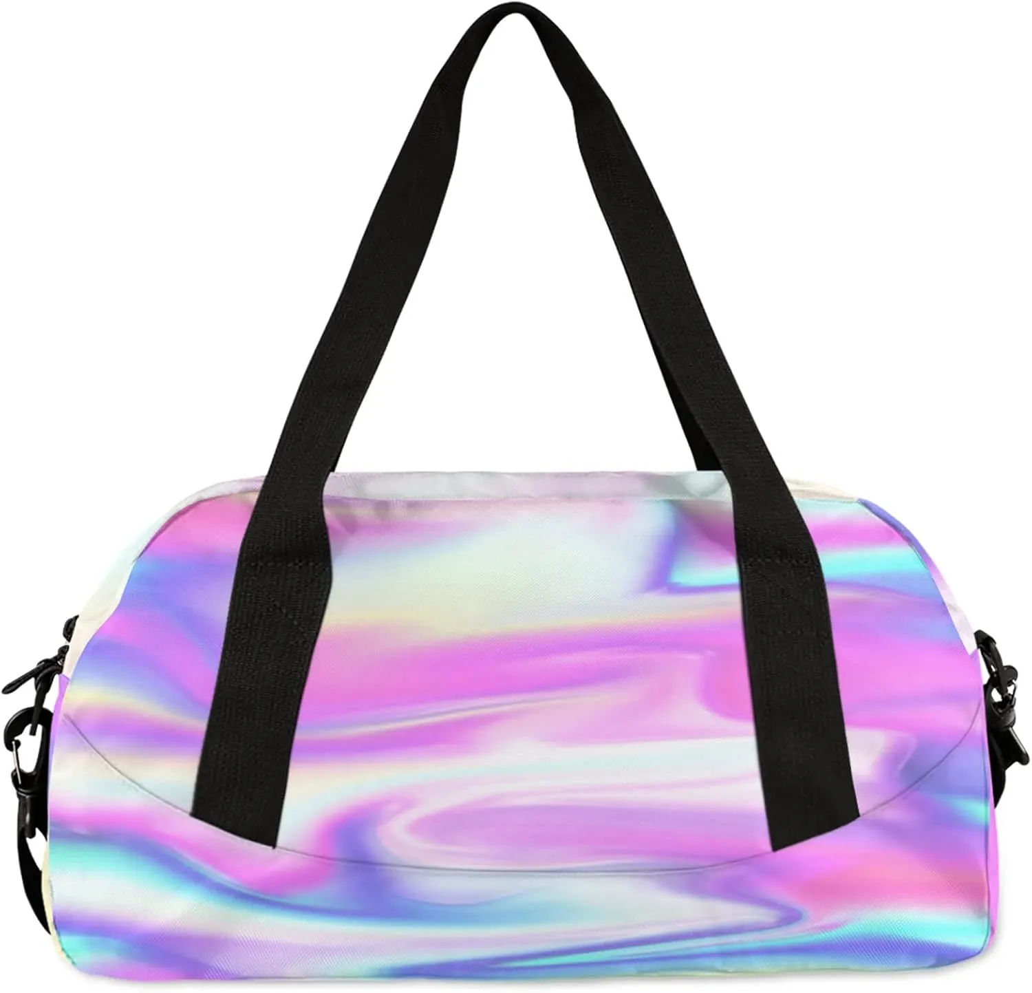 Custom Dance Duffel Bag with Name Personalized Sport Gym Bags Waterproof Customized Travel Duffel Bags Overnight Weekender Carry-On Tote 18.5in, Colorful