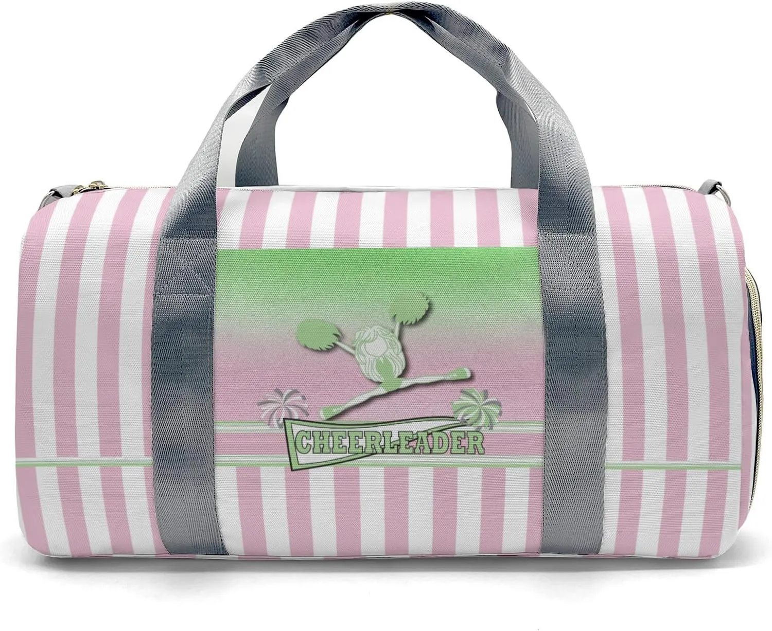 Custom Duffel Bag Cheerleader Girl Gradient Pom Pom Adventure Awaits: Best Travel Bags for Hiking and Sports