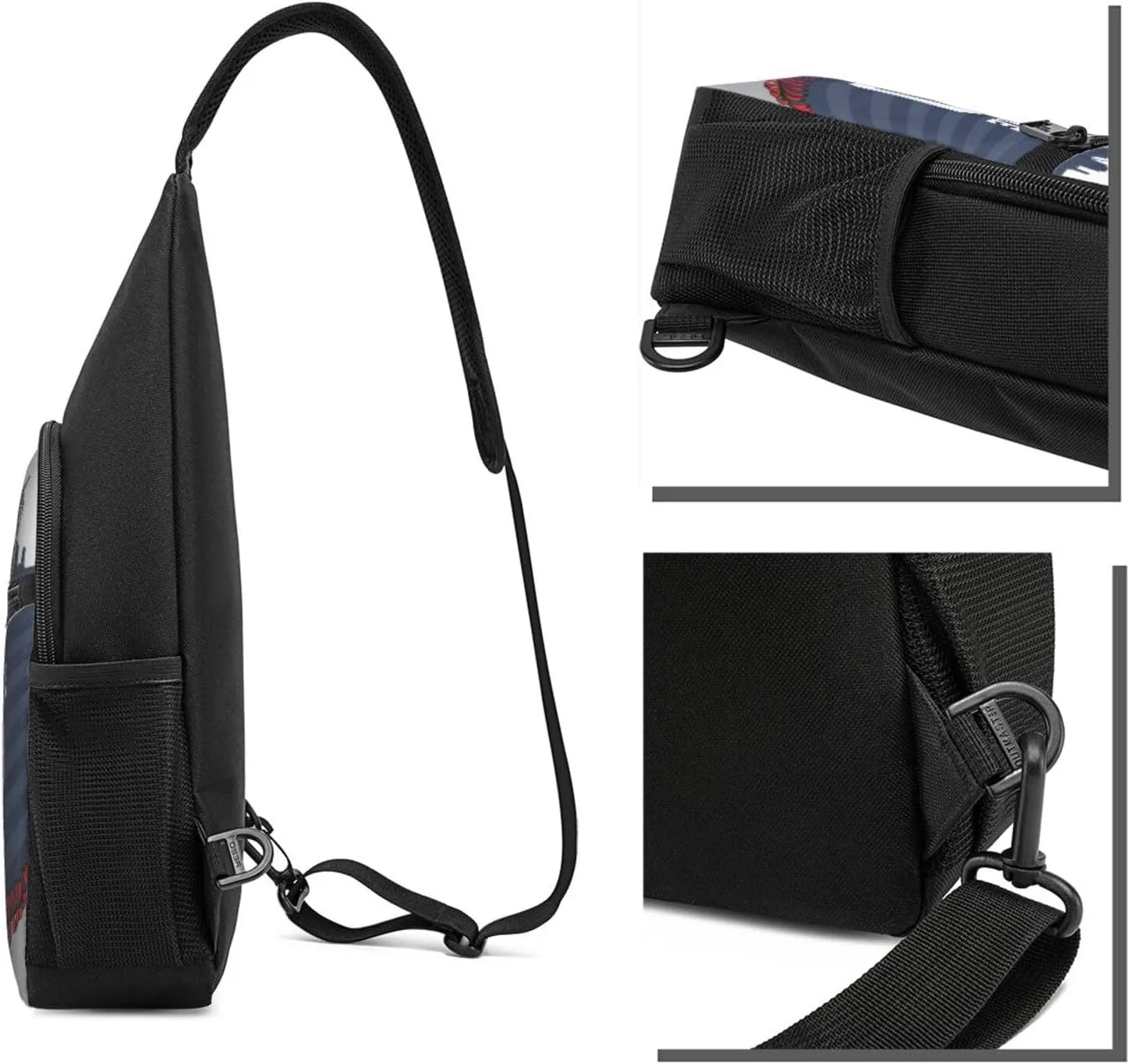 Custom Sling Bag,Personalized Baseball Crossbody Bags Chest Bag with Name & Number for Men Women,Custom Baseball Sport Crossbody Bags for Travel Baseball Fans Gifts