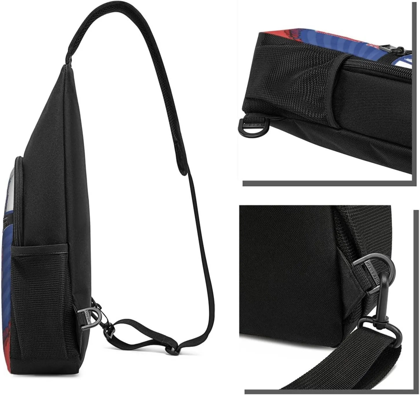 Custom Sling Bag,Personalized Baseball Crossbody Bags Chest Bag with Name & Number for Men Women,Custom Baseball Sport Crossbody Bags for Travel Baseball Fans Gifts
