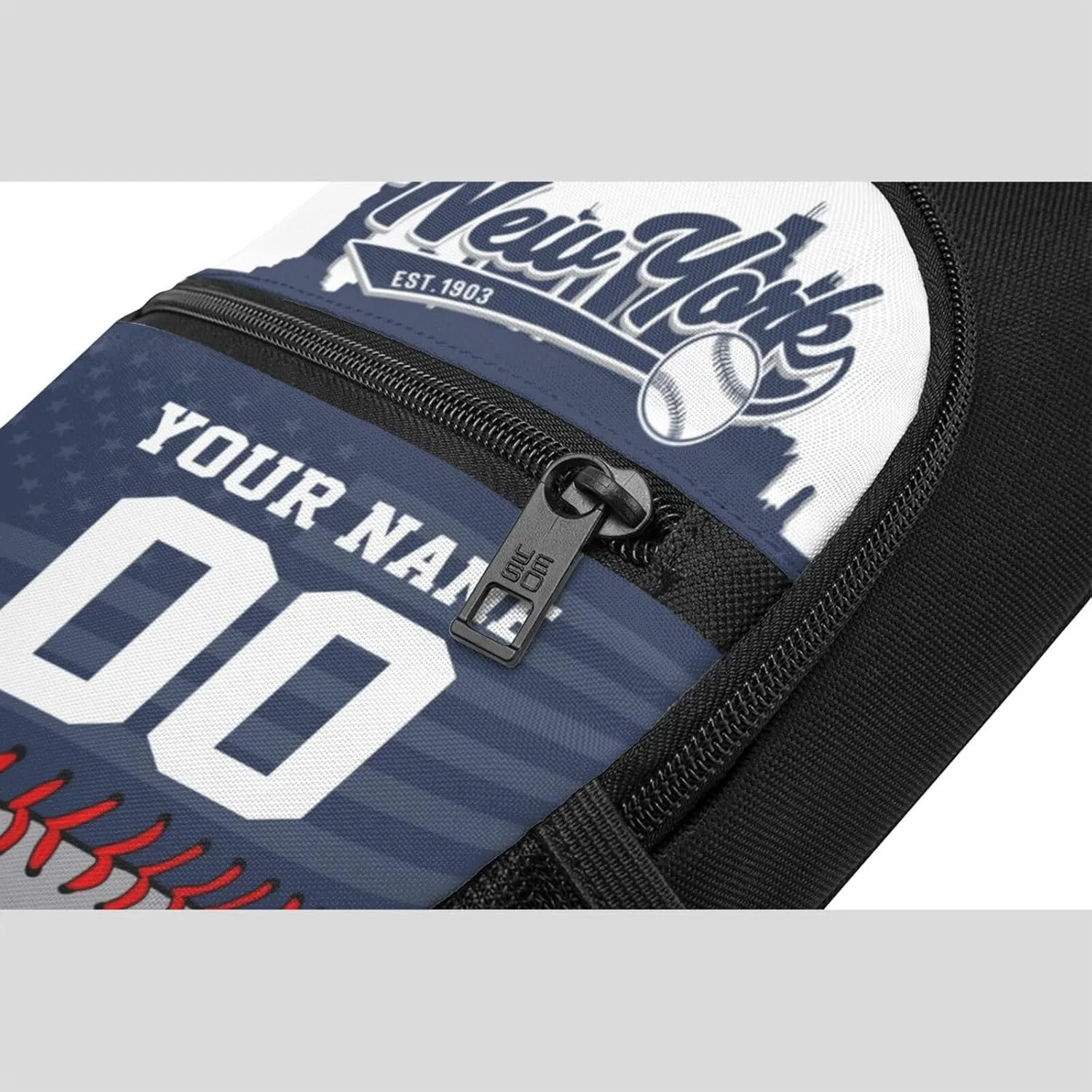 Custom Sling Bag,Personalized Baseball Crossbody Bags Chest Bag with Name & Number for Men Women,Custom Baseball Sport Crossbody Bags for Travel Baseball Fans Gifts