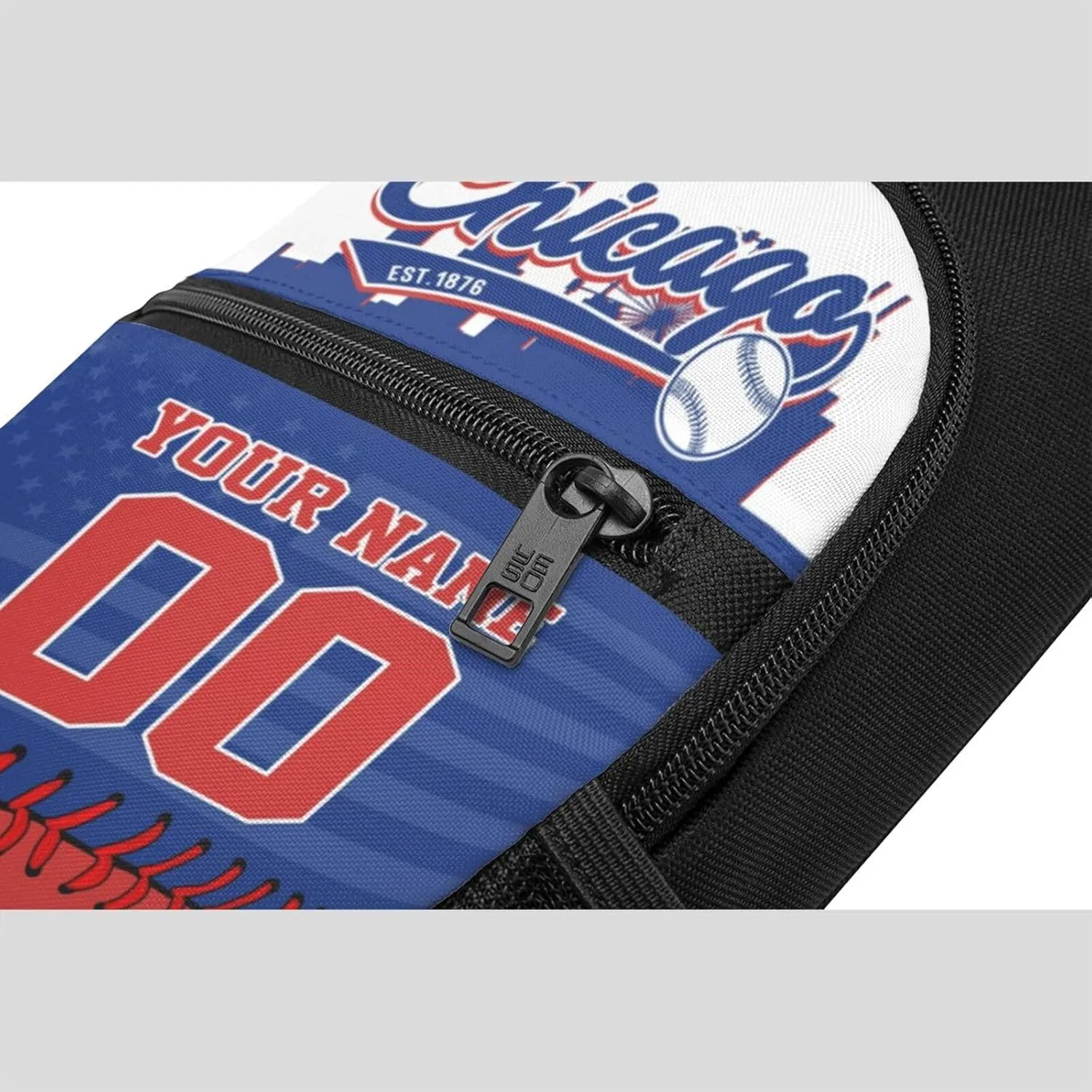 Custom Sling Bag,Personalized Baseball Crossbody Bags Chest Bag with Name & Number for Men Women,Custom Baseball Sport Crossbody Bags for Travel Baseball Fans Gifts