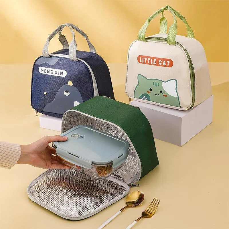 Cute Cartoon Lunch Bag Reusable Insulated School Lunch Box Cooler Tote Boy Girl