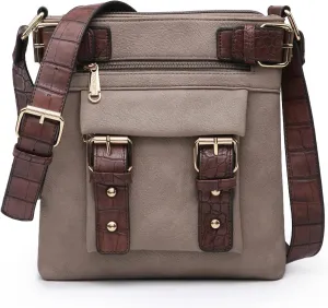 Dasein Women Lightweight Crossbody Bags Soft Vegan Leather Messenger Bag Shoulder Bag Travel Purse