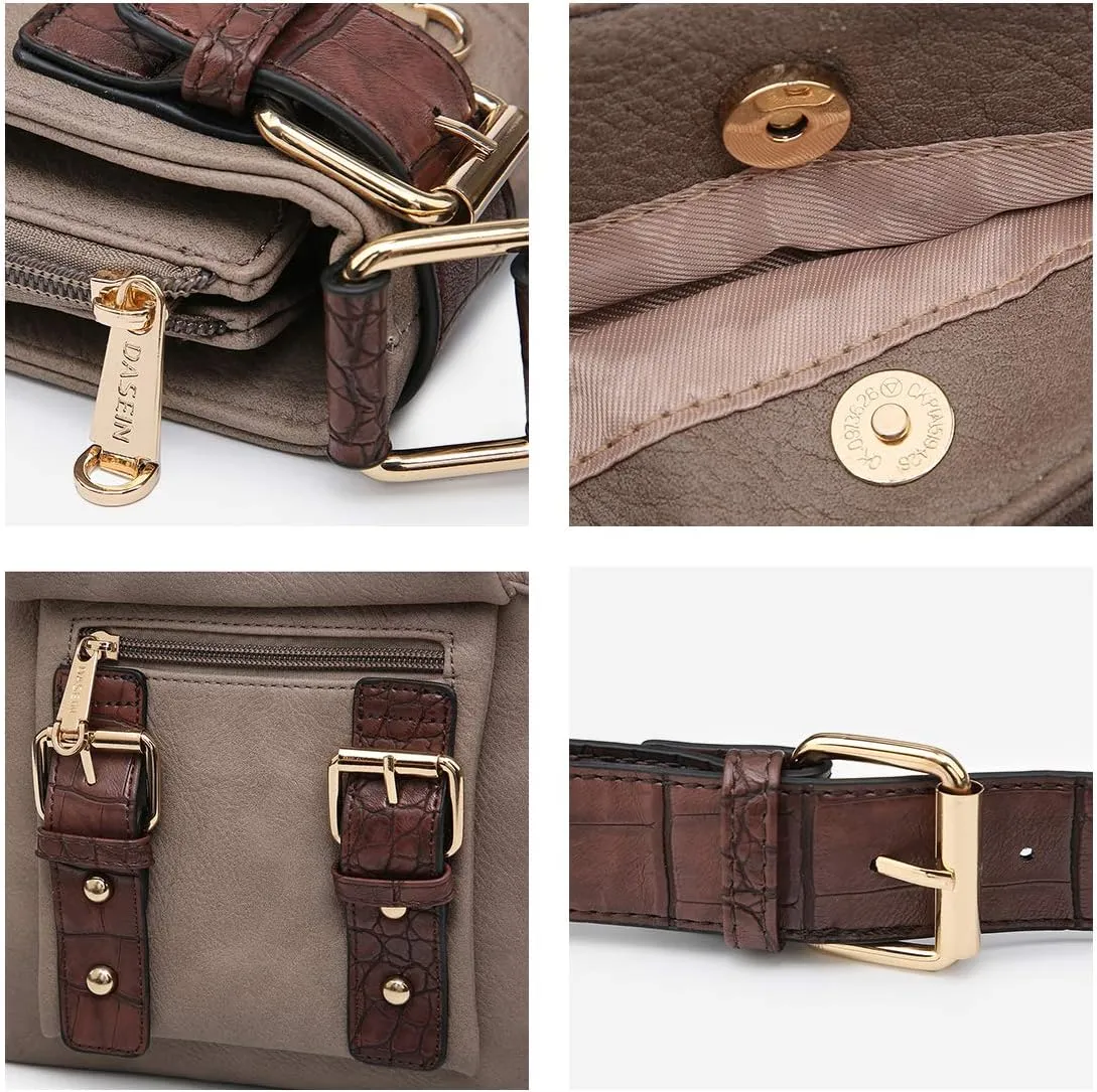 Dasein Women Lightweight Crossbody Bags Soft Vegan Leather Messenger Bag Shoulder Bag Travel Purse