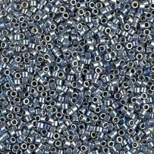 DB 544- Palladium Plated Denim, Metallic AB - Replaces DB 511, Size 11, 5 grams - Miyuki Delica & Seed Beads - Wholesale/Retail