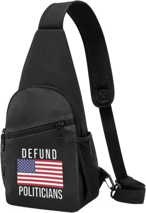 Defund Politicians Chest Pack Leisure Shoulder Crossbody Chest Bag