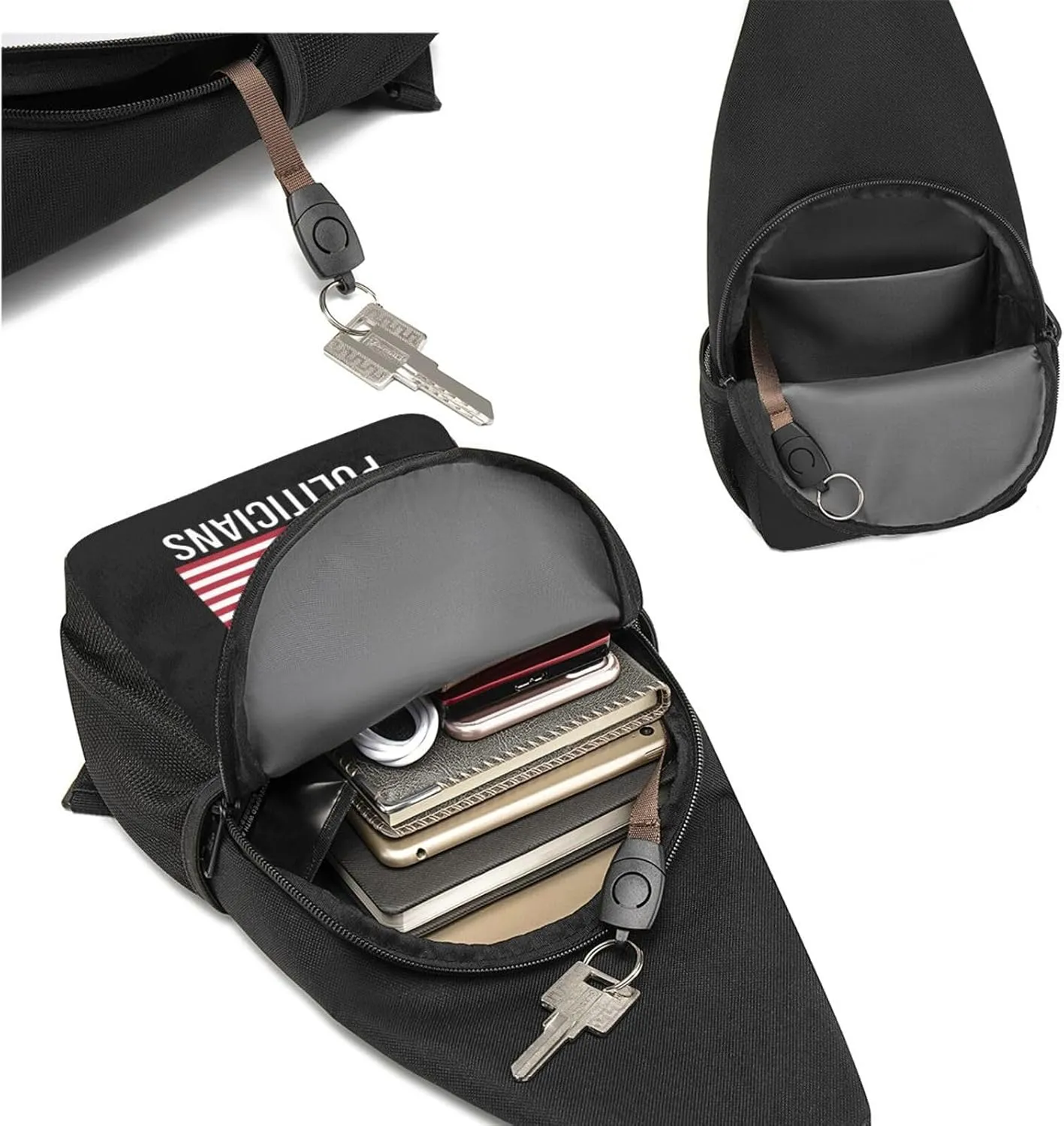 Defund Politicians Chest Pack Leisure Shoulder Crossbody Chest Bag