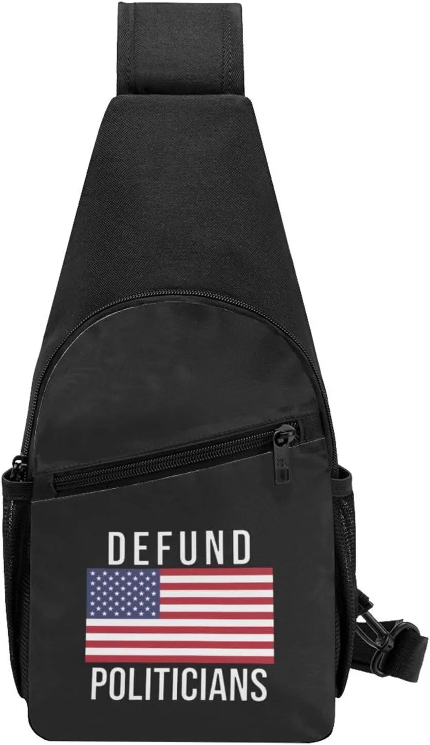 Defund Politicians Chest Pack Leisure Shoulder Crossbody Chest Bag
