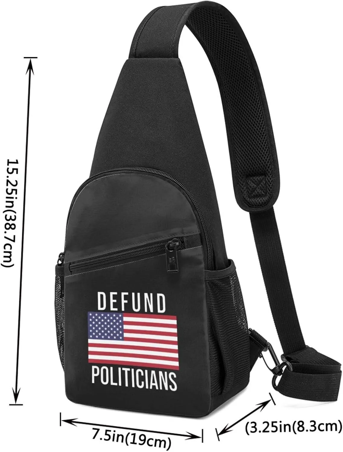 Defund Politicians Chest Pack Leisure Shoulder Crossbody Chest Bag