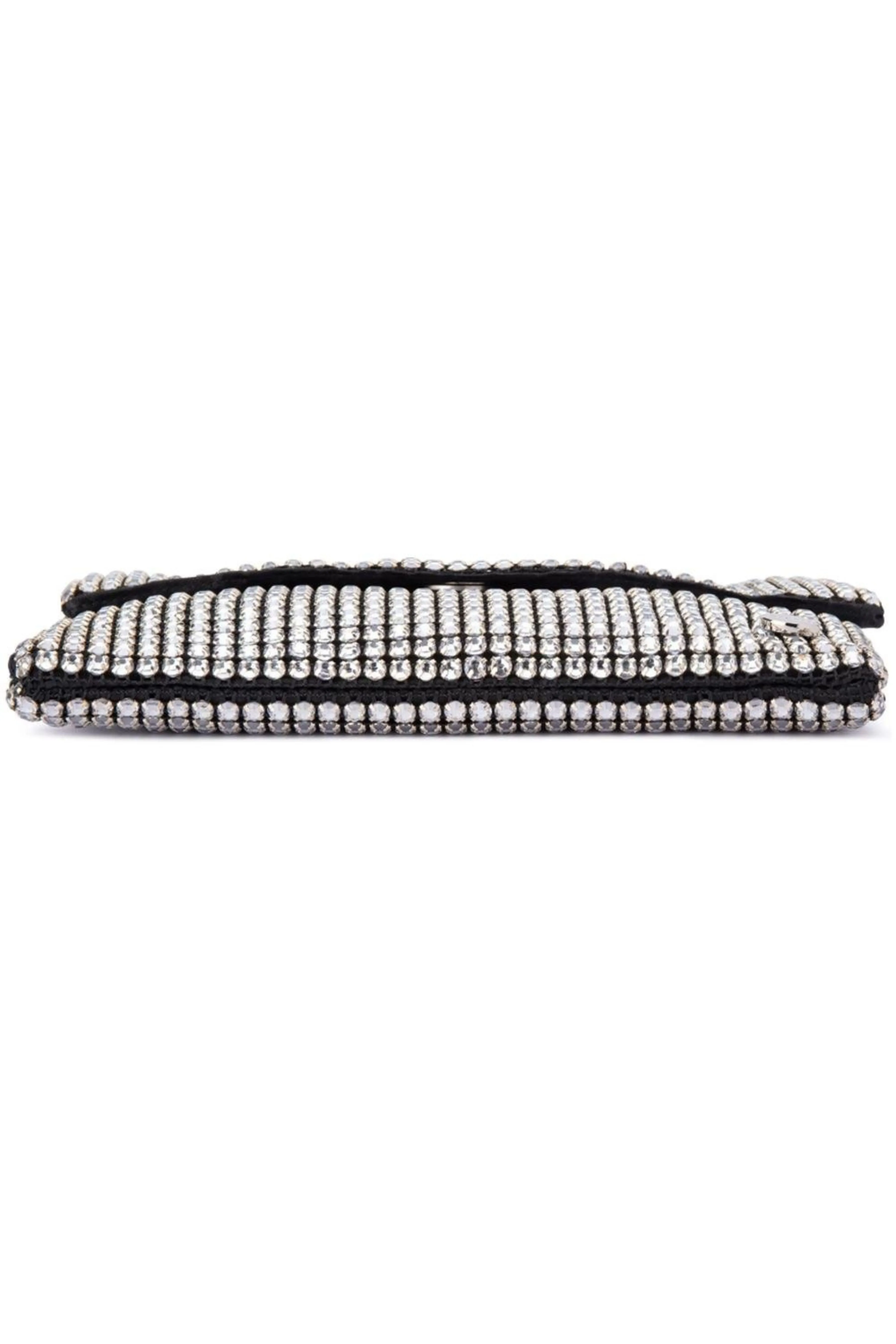 Dianna Soft Crystal Clutch - Black