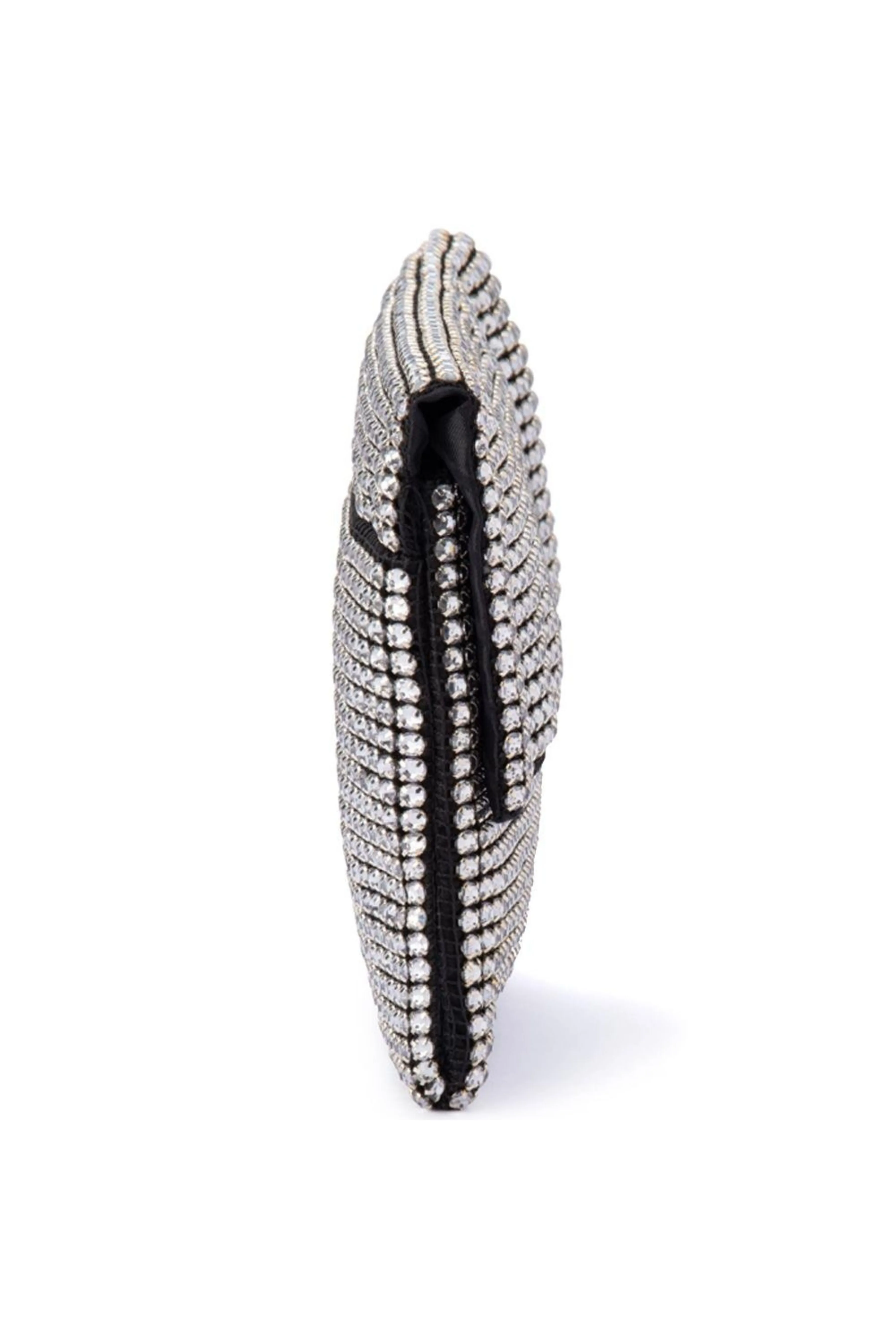 Dianna Soft Crystal Clutch - Black