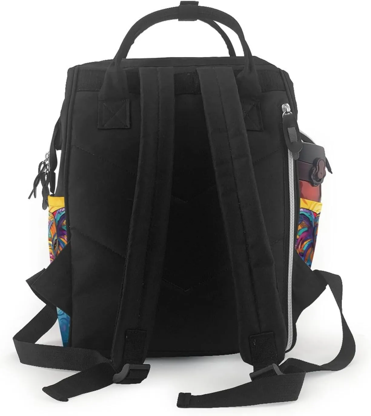 Diaper Bag Nappy Backpack Baby Bag Las Vegas night view Mummy Backpack Multifunction Changing Bags for Travel, Colorful Elephant, One Size