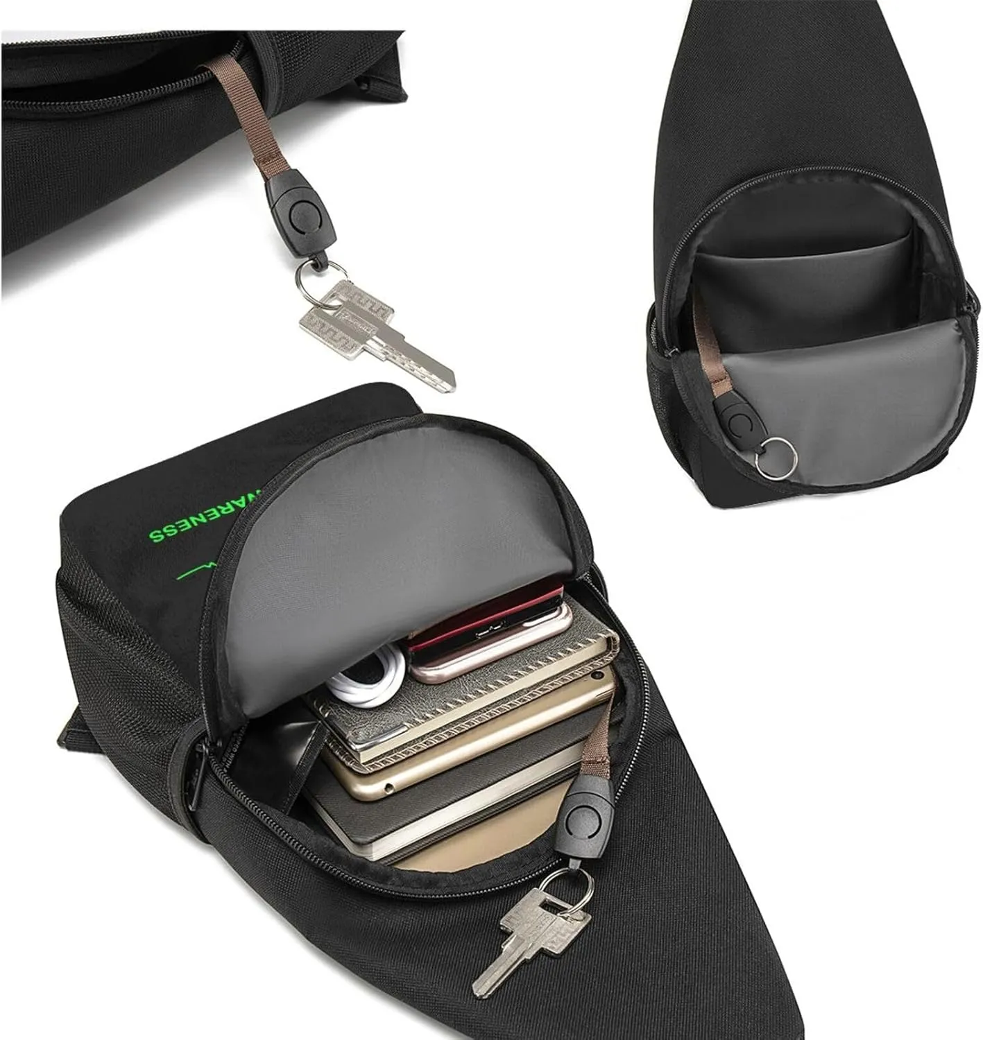 Disability Awareness Heartbeat Chest Pack Leisure Shoulder Crossbody Chest Bag