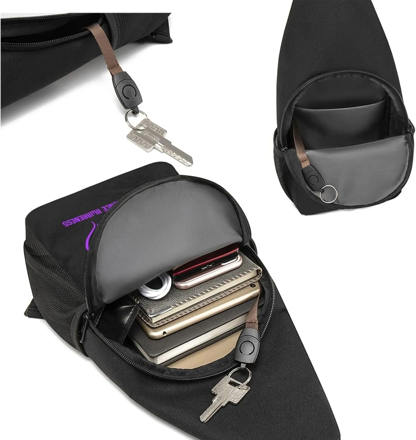 Domestic Violence Awareness Chest Pack Leisure Shoulder Crossbody Chest Bag