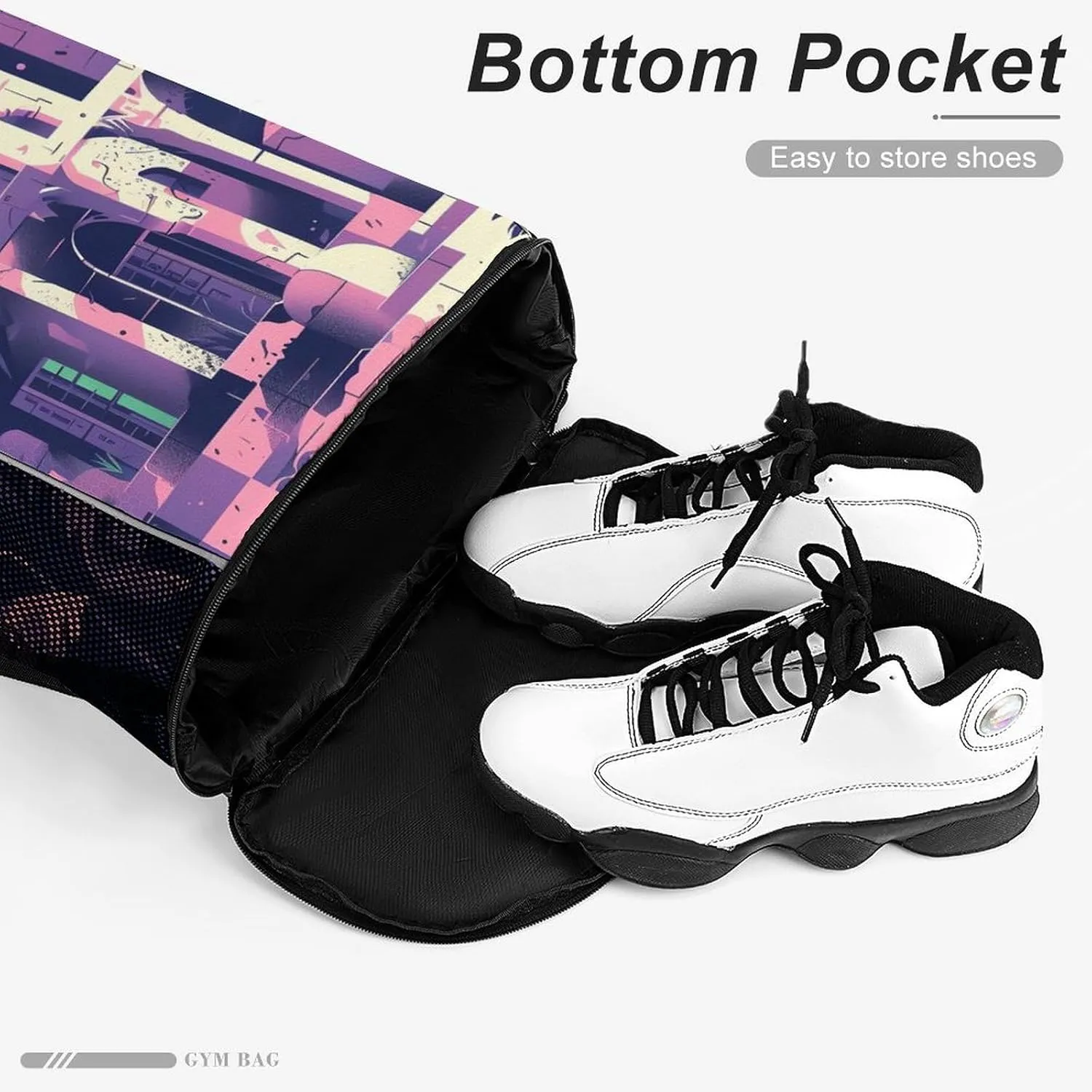 Drawstring Backpack for Traditional Architecture Gym Sports Drawstring Bag Swim String Bag with Side Pocket