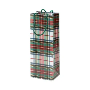 Dress Stewart Tartan Wine & Bottle Gift Bag  - Set of 4