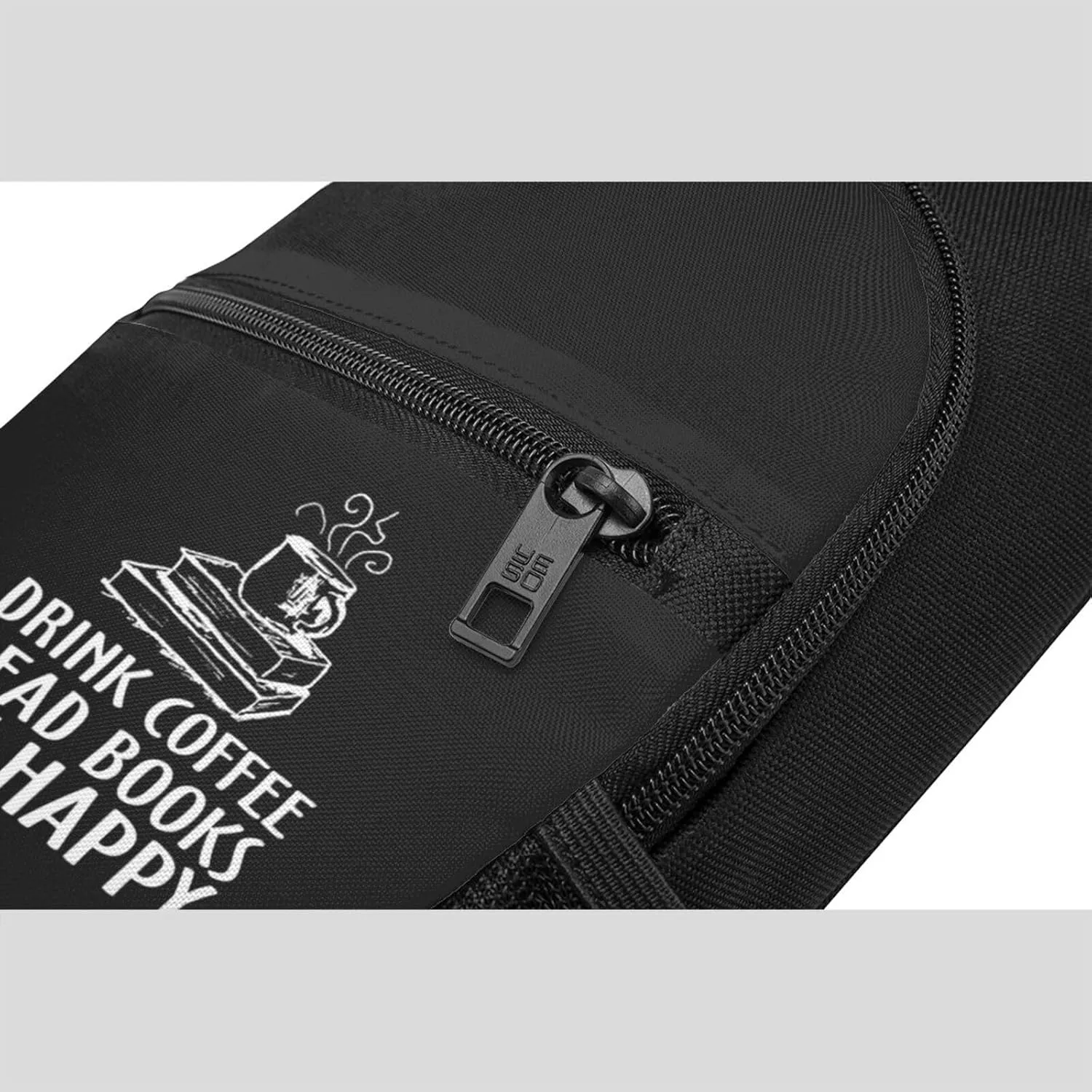 Drink Coffee Read Books Be Happy Chest Pack Leisure Shoulder Crossbody Chest Bag