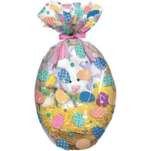 Easter Egg Cello Basket Bags, 24in x 25in | 2ct