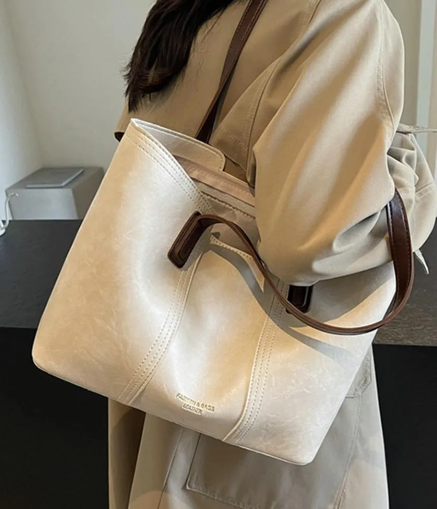 Epsion Large Tote Bag for Women Soft Vegan Leather Purses Handbags Ladies Shoulder Bags 2025