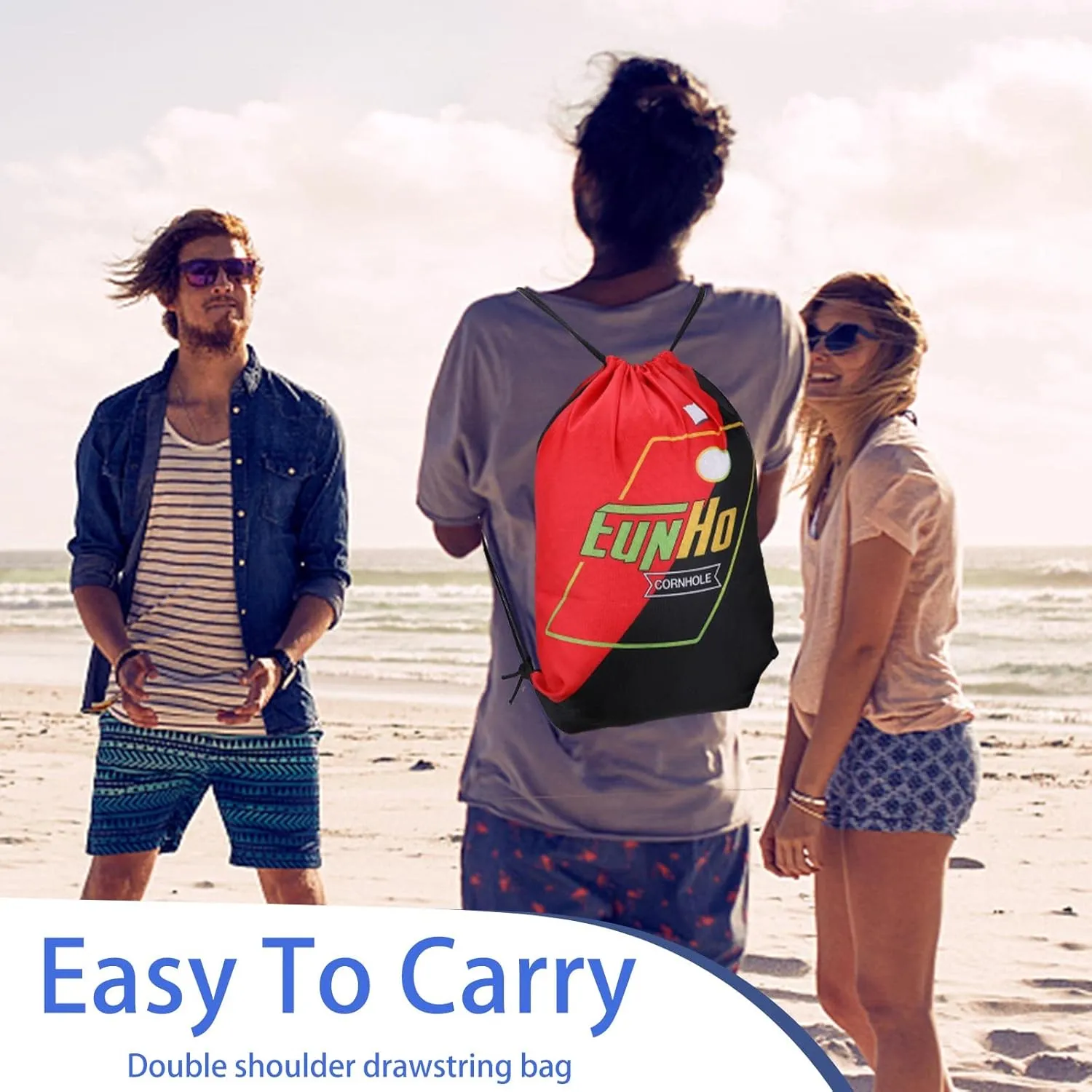 EunHo Dual Sided Cornhole Bags Regulation Set of 8 Professional Cornhole Bean Bags Slick and Stick for Tossing Game-All Weather
