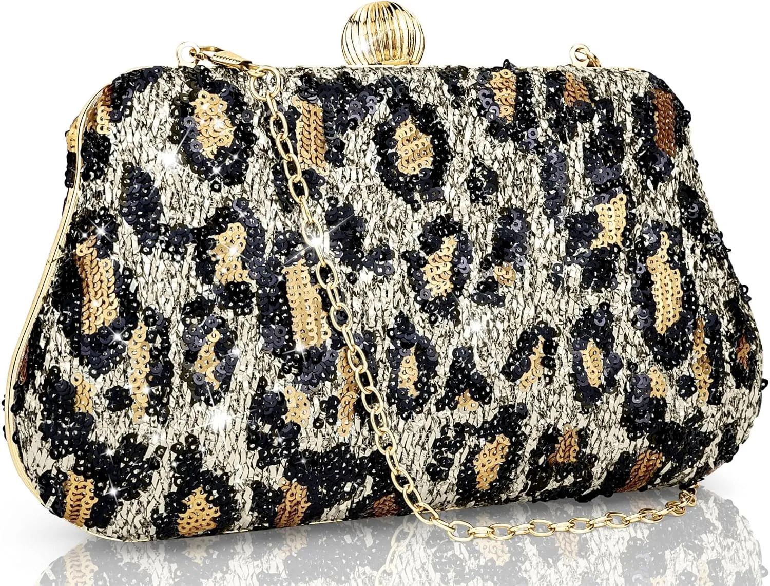 Evening Bag Small Clutch Purses Leopard Purse Formal Wedding Handbag for Women Fashion Crossbody Bags With Chain