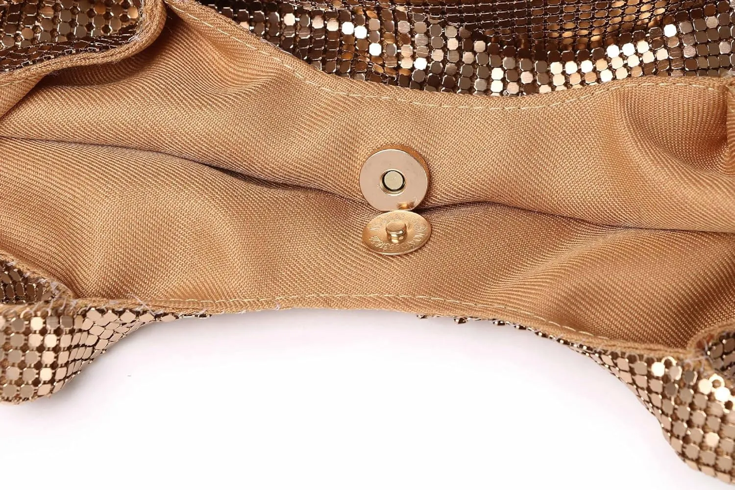 Extra Small Evening Bag Metallic Mesh Clutch Wristlet Purses for Women Formal Evening Pouch Bag Chic Party Handbag