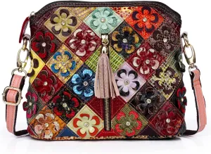 Eysee Crossbody Bag Women Multicolor, Leather Handbag Colorful Purses (Multicolour5)