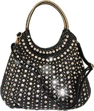 Fashion Diamonds Tote Bag For Women Handbags Leather Hobo Bag Shoulder Bag Rhinestone Messenger Crossbody Bags